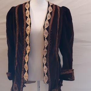 Vintage late 1800 - early 1900 velvet ornate jacke